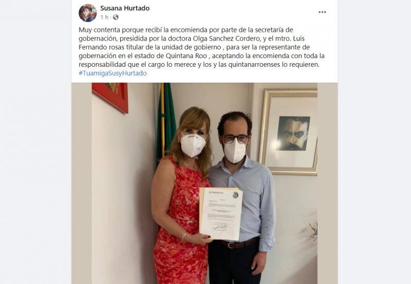 Susana Hurtado asume la representación de Gobernación en Quintana Roo