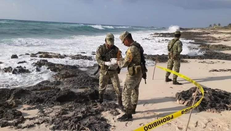 Ejército Mexicano asegura cuatro kilos de droga en las costas de Cozumel