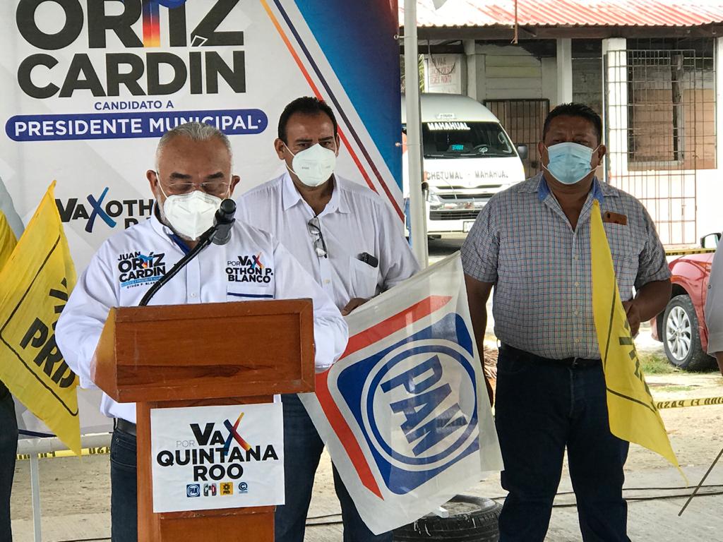 Arranca campaña Juan Ortiz Cardín en Mahahual