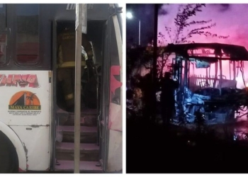 Blanco de atentados dos unidades del servicio de transporte urbano en Cancún