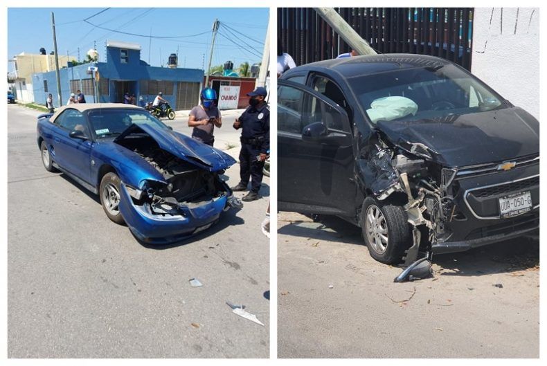 Aparatoso accidente en Chetumal