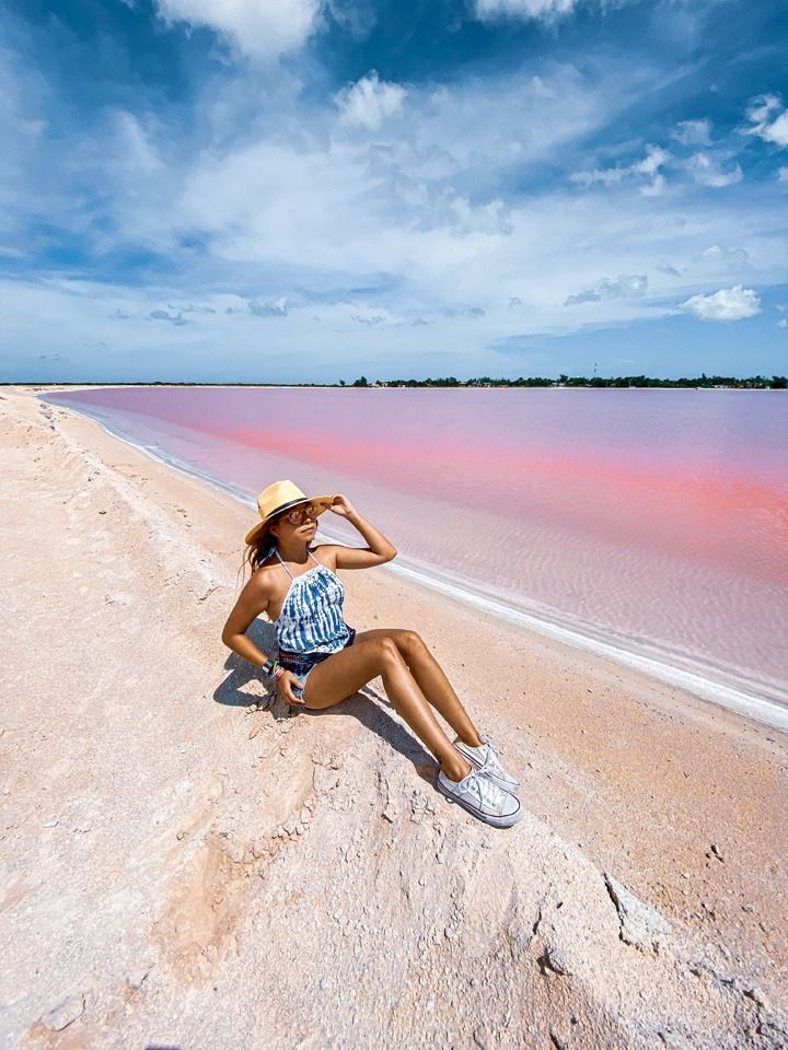Las Coloradas, lugar que atrapa los sentidos por sus bellas tonalidades rosa y azul