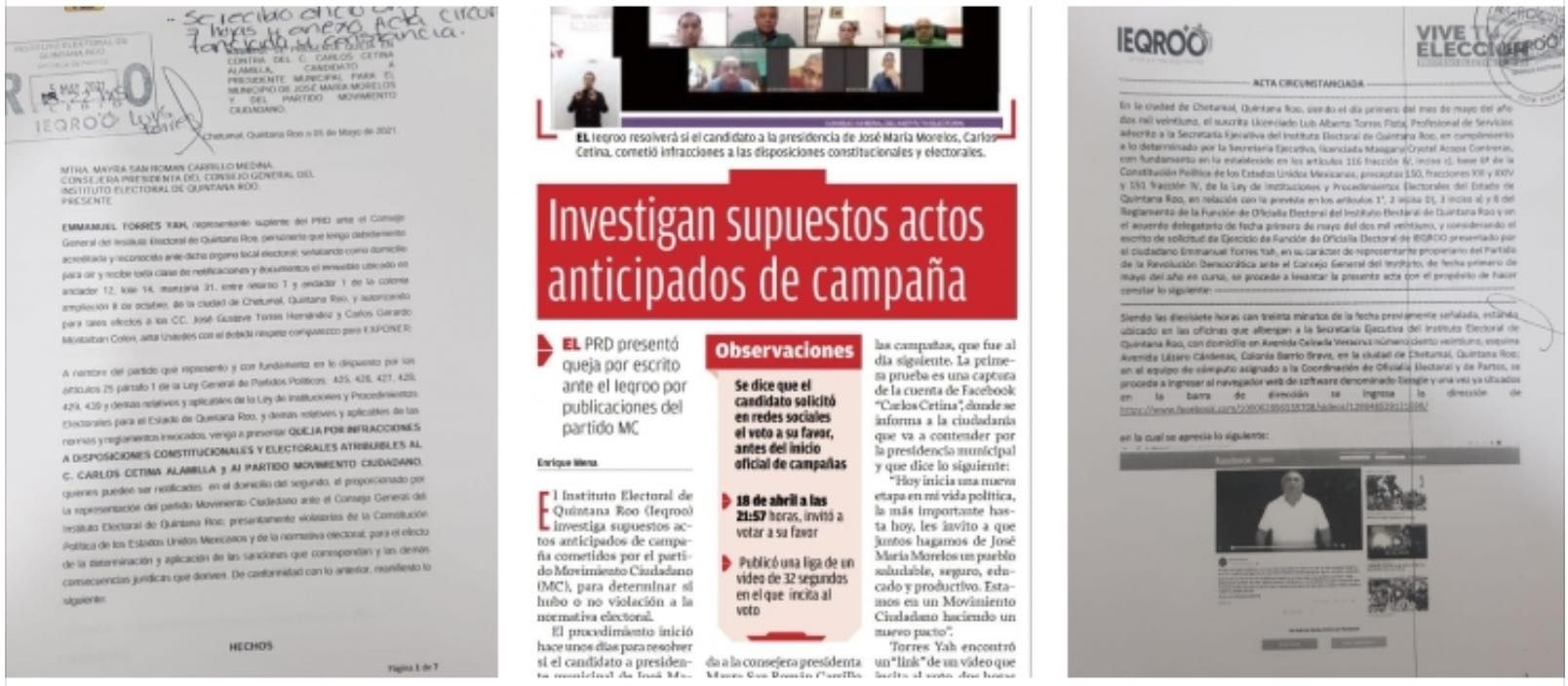 Inexperiencia e inmadurez política por parte de asesores y del candidato Carlos Cetina del partido MC en José María Morelos sale a relucir.