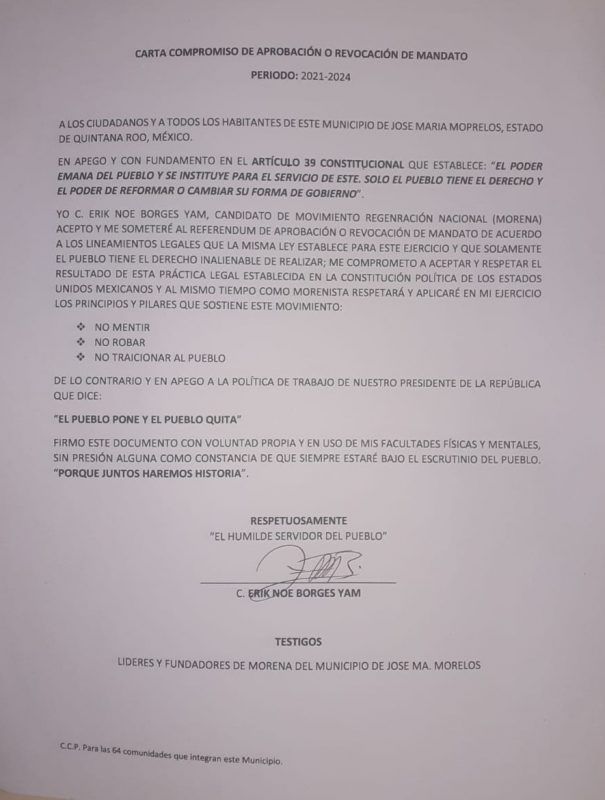 Militancia de Morena respalda candidatura de Anahí González y Erick Borges