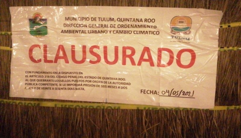 Clausuran bar en zona costera de Tulum por no respetar medidas que marca semáforo naranja