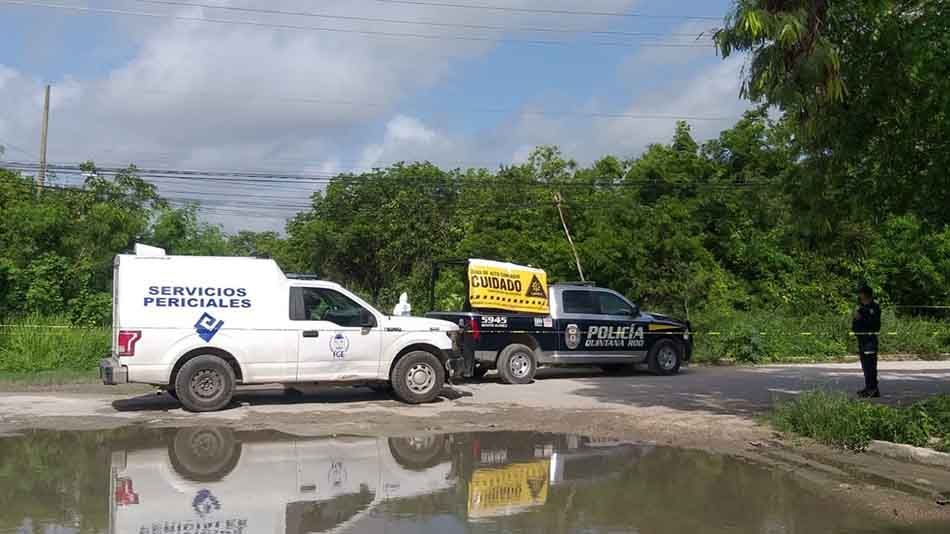 Encuentran cuerpo descuartizado en camino de terracería en Cancún