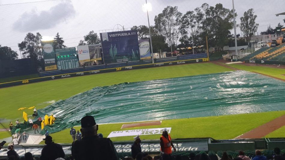 Lluvia en Puebla impide inicio de serie Pericos-Tigres