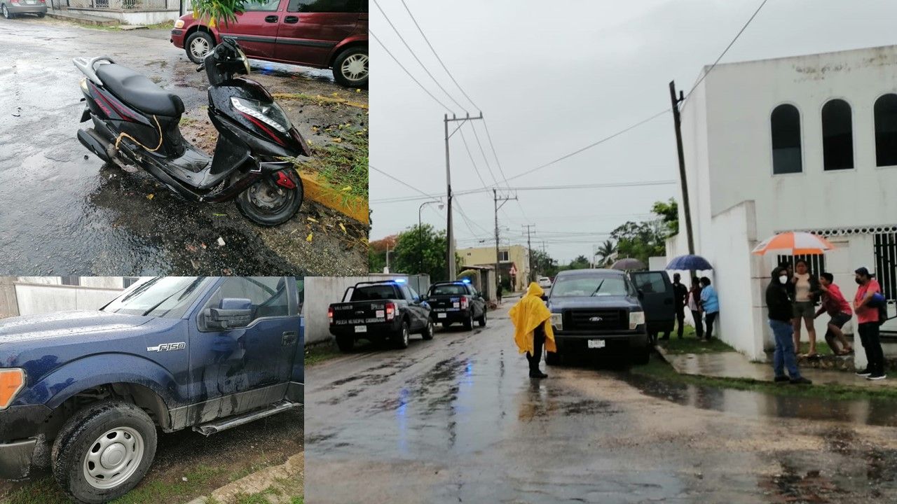 Termina impactándose en una camioneta al pasarse el disco de alto en Flamboyanes