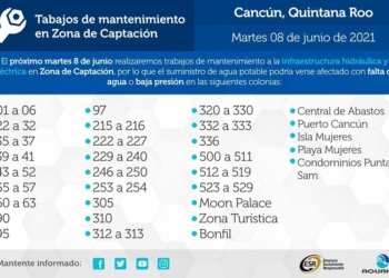 Avisa Aguakan posible baja presión de agua en Isla Mujeres por obras de mantenimiento