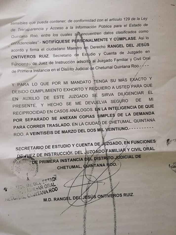 Juez lamenta indiferencia del Poder Judicial de Quintana Roo en lío limítrofe con Campeche