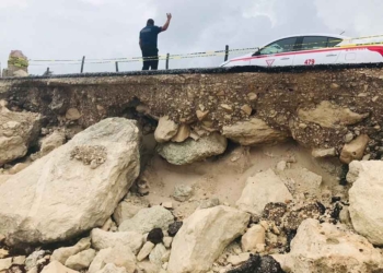 Ayuntamiento de Tulum vigila deslave en zona de Boca Paila para evitar accidentes