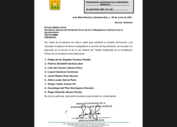 Impone Sofía Alcocer a sindicalizados en el ayuntamiento