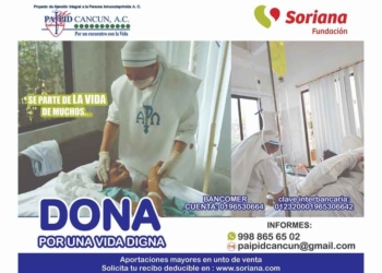 Invitan a donar en tiendas Soriana de Cancún para ayudar a personas con VIH