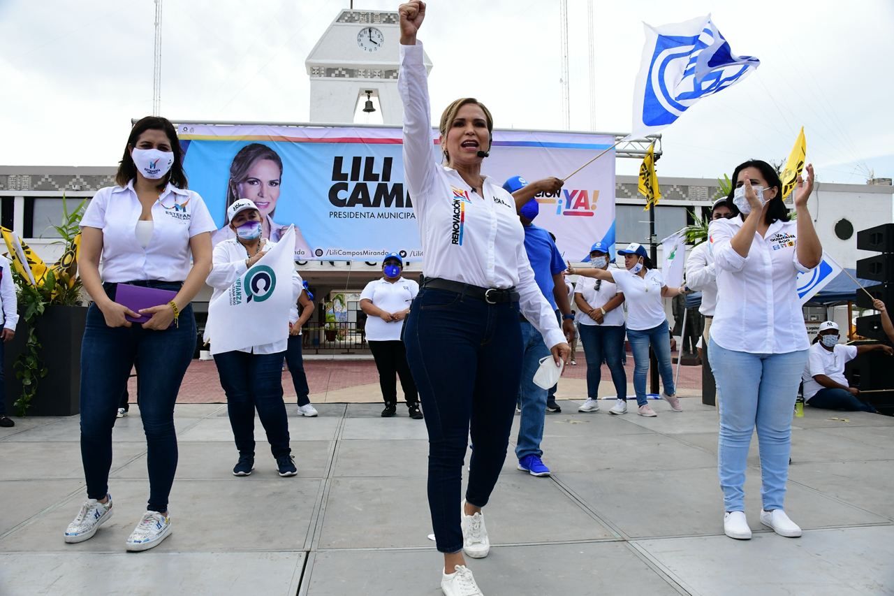 Contundente cierre de campaña de Lili Campos