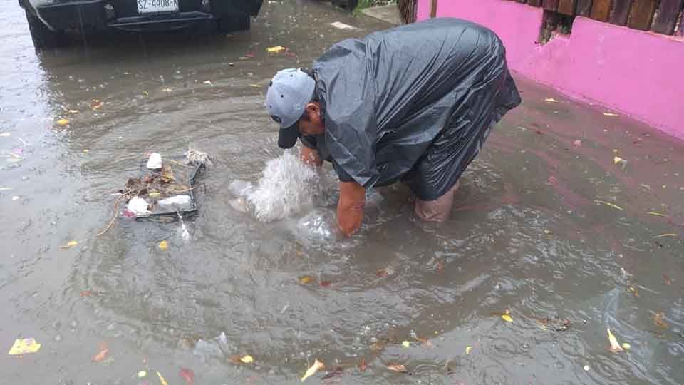 Sufre Tulum los estragos de las fuertes lluvias de las últimas horas