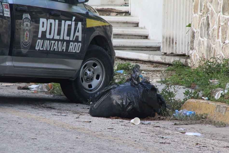 Encuentran en Cancún restos humanos embolsados, al parecer se trata de una mujer