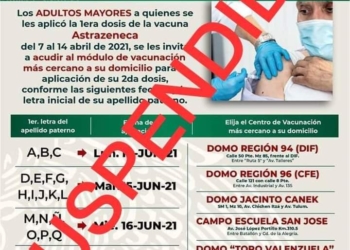 Suspenden jornadas de vacunación COVID-19 por fuertes lluvias en Cancún