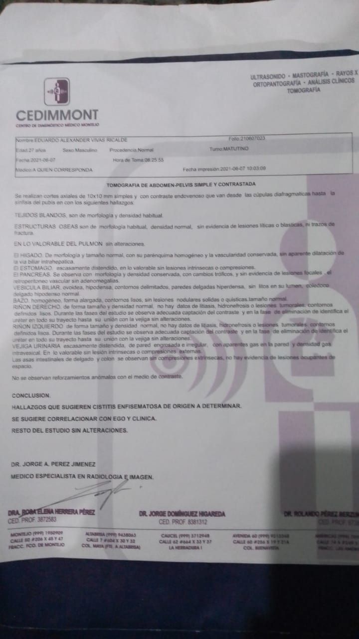 Urge ayuda para la operación del señor Alex Ricalde