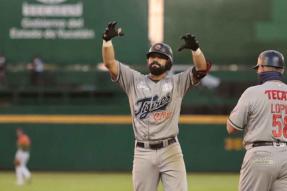 Leones supera 9-6 a Tigres al iniciar serie en el parque Kukulcán de Mérida