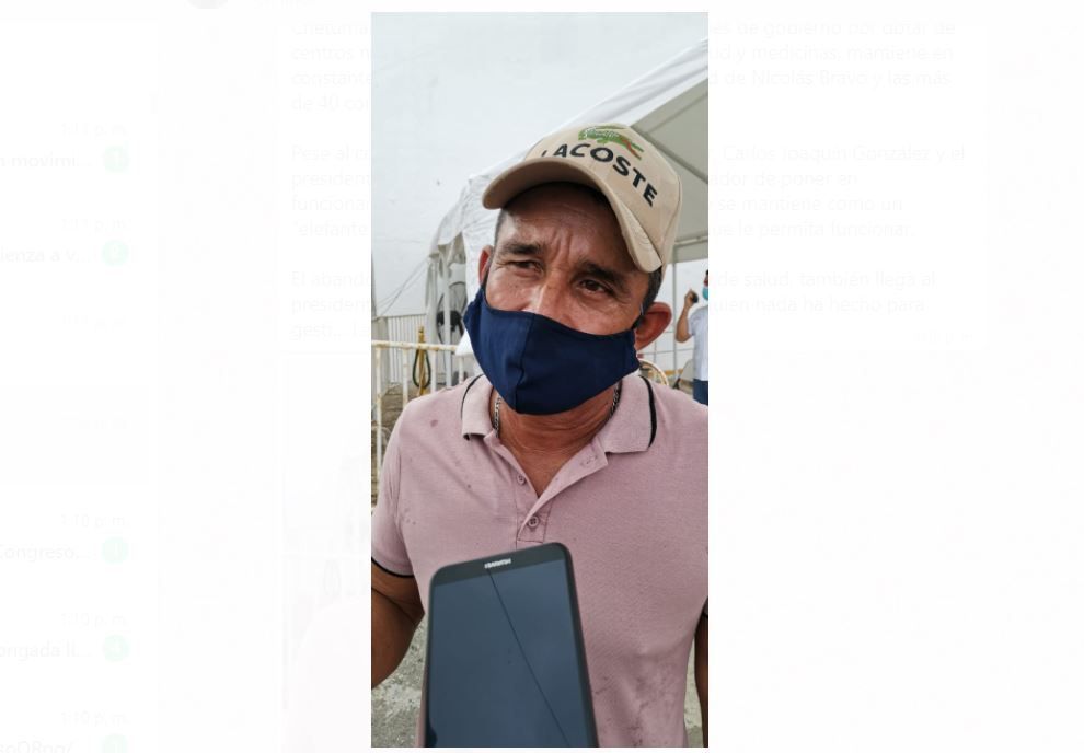 Pobladores de Nicolás Bravo en riesgo por falta de atención médica