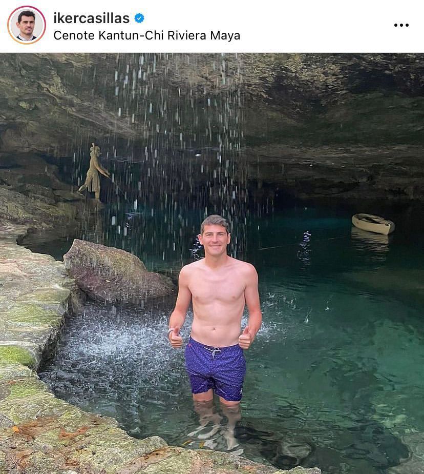 Iker Casillas de vacaciones en Quintana Roo, mientras eliminan a España de la Eurocopa