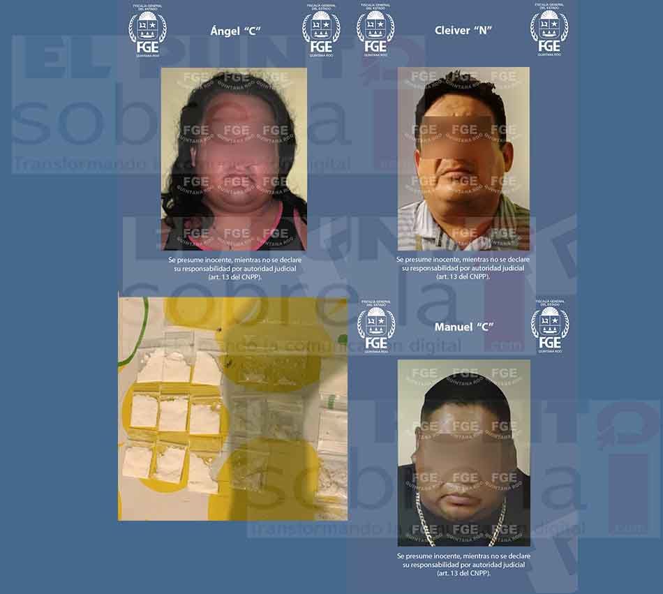 Detienen a tres sujetos y aseguran drogas durante cateo en Felipe Carrillo Puerto