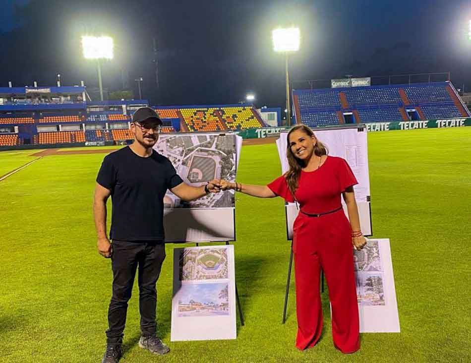 Remodelación del estadio de béisbol “Beto Ávila” destaca en paquete de obras del gobierno federal en Cancún