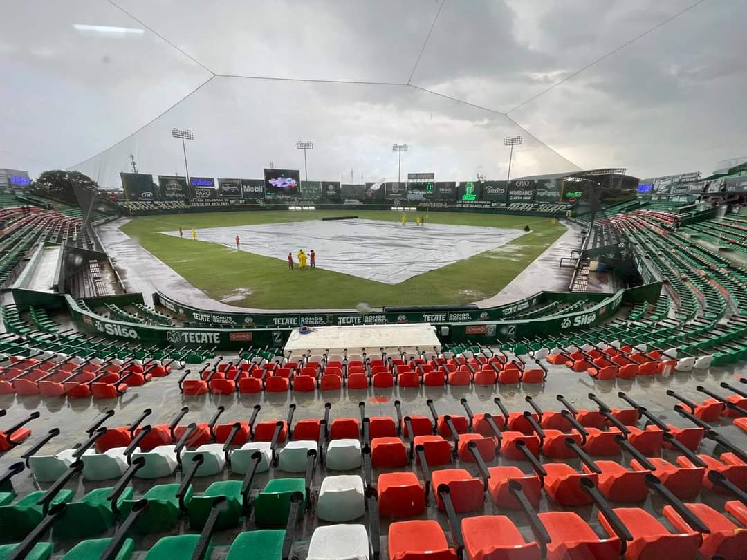 La lluvia evita el arranque de la serie entre los Leones y Olmecas en el Kukulcán