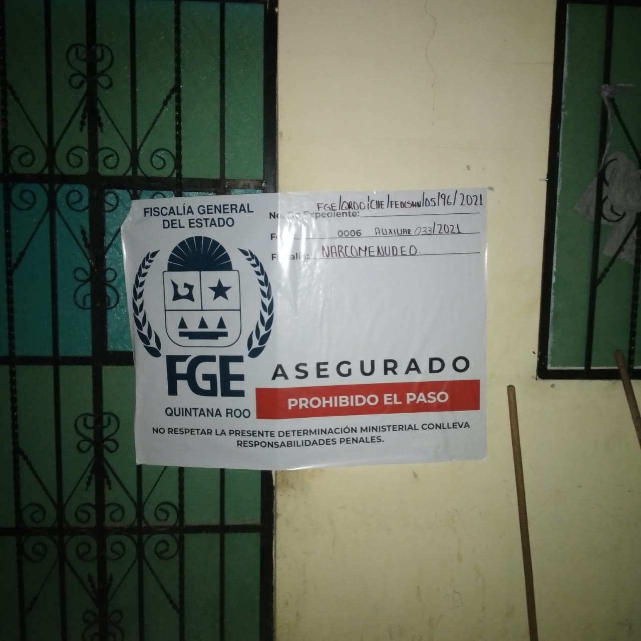 Desmantela FGE narcocasita.