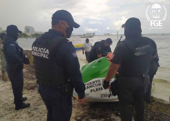 Operativo policiaco se mantiene en la zona hotelera de Cancún, toca el turno a Playa Langosta.
