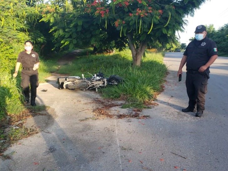 Accidentado inicio de miércoles para motociclista en Valladolid