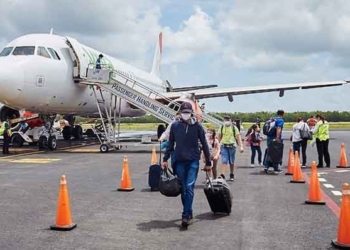 Aeropuerto de Cancún, con 464 operaciones este día, incluidos a 47 destinos internacionales, entre ellos de Canadá e Italia