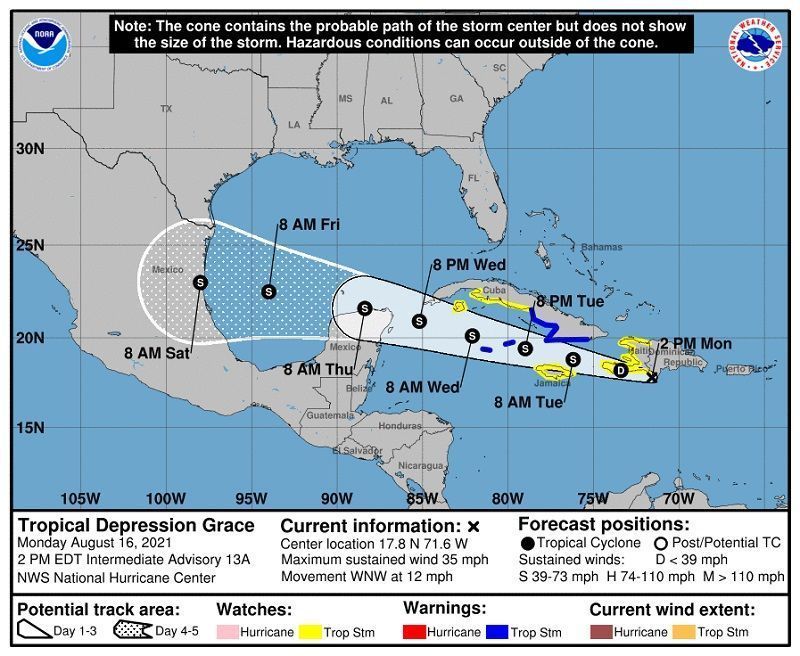 Alerta Azul para el norte de Quintana Roo