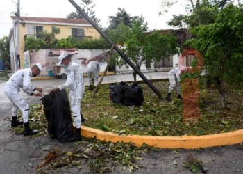 Continúa la limpieza de Tulum tras el paso del huracán “Grace”
