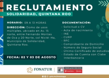 Fonatur, SNE y Grupo México ofrecen cientos de empleos para tramo Playa del Carmen-Tulum del Tren Maya