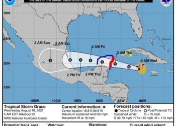 Tormenta tropical #Grace, con probabilidad de afectar la Península de Yucatán