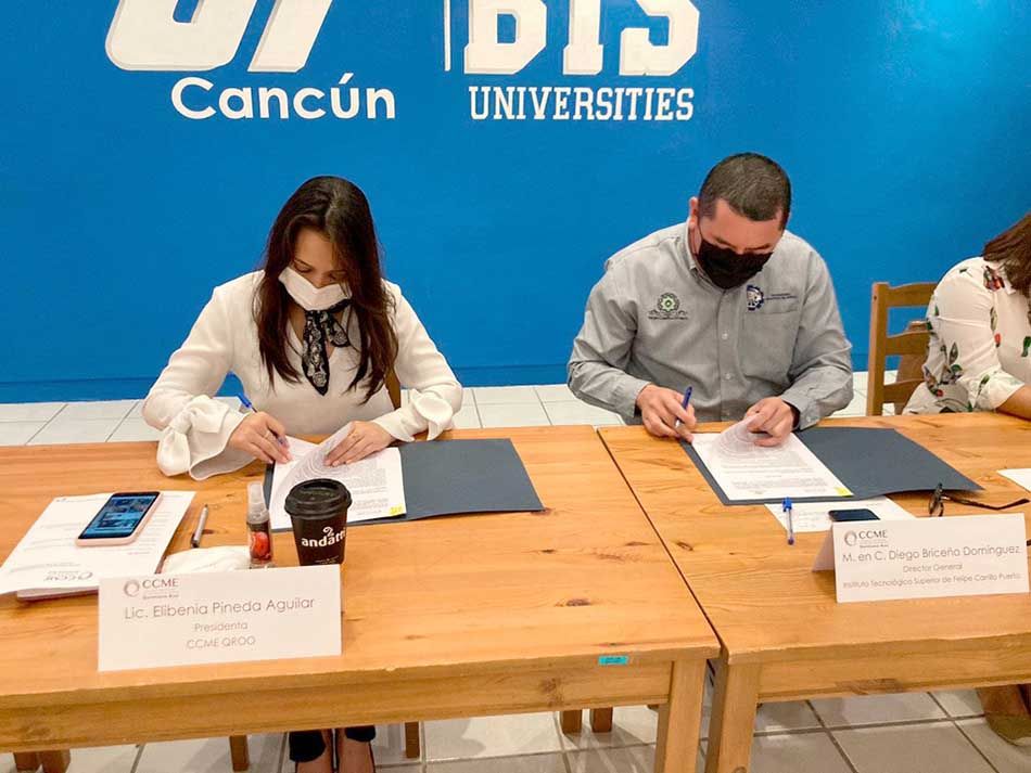 Mujeres empresarias y Tecnológico de Carrillo Puerto signan convenio de colaboración