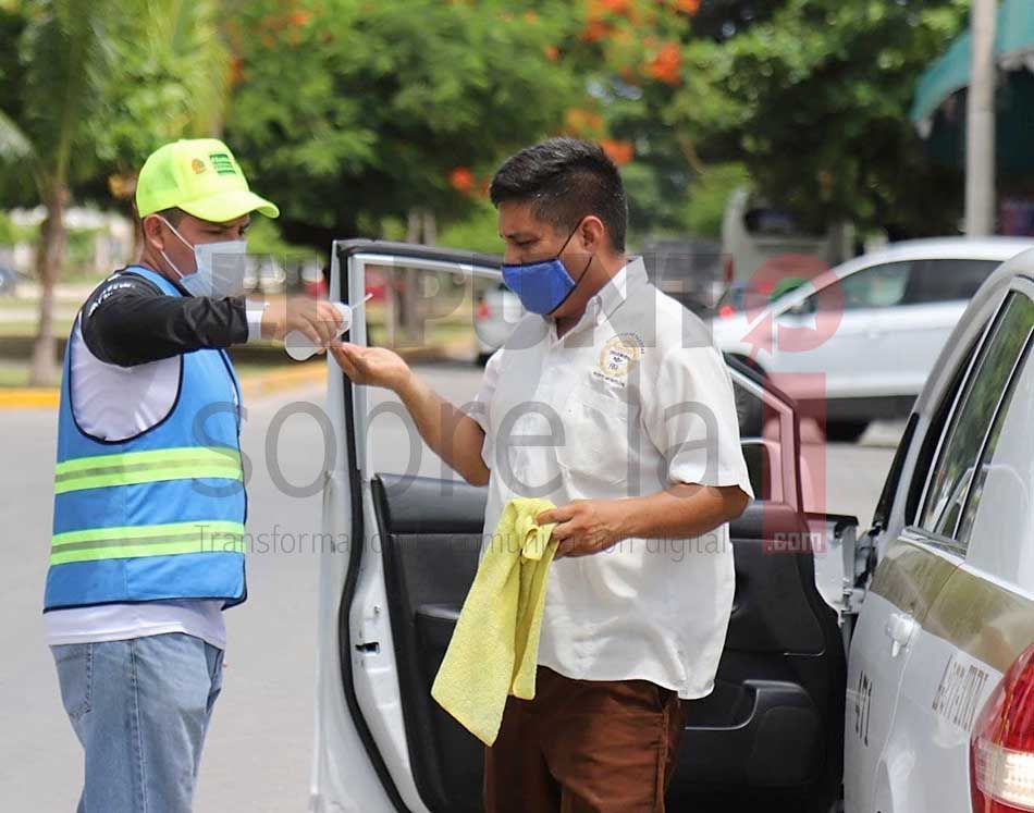 Organizan en Puerto Morelos nueva jornada de desinfección vehicular