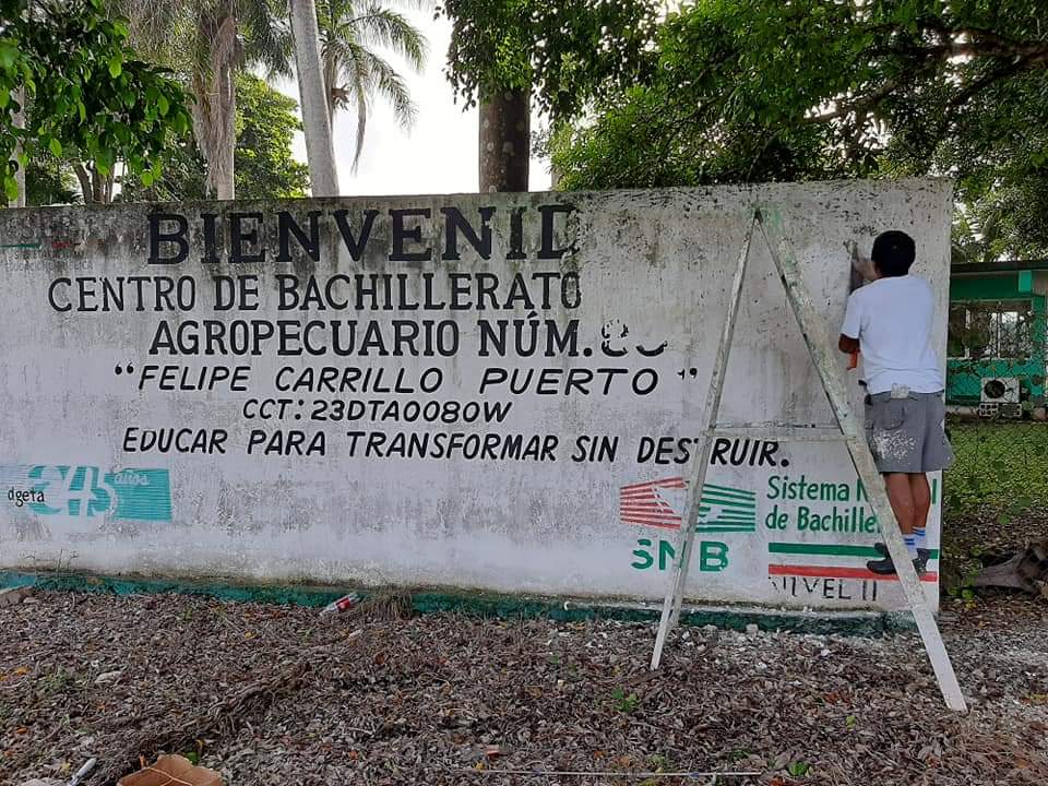 Rehabilitan instalaciones del Centro de Bachillerato Tecnológico Agropecuario número 80 de Felipe Carrillo Puerto