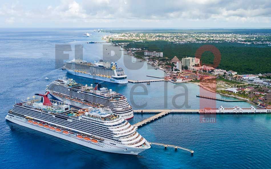 Cozumel logra por vez primera «casa llena» durante la pandemia con el arribo simultáneo de cuatro cruceros