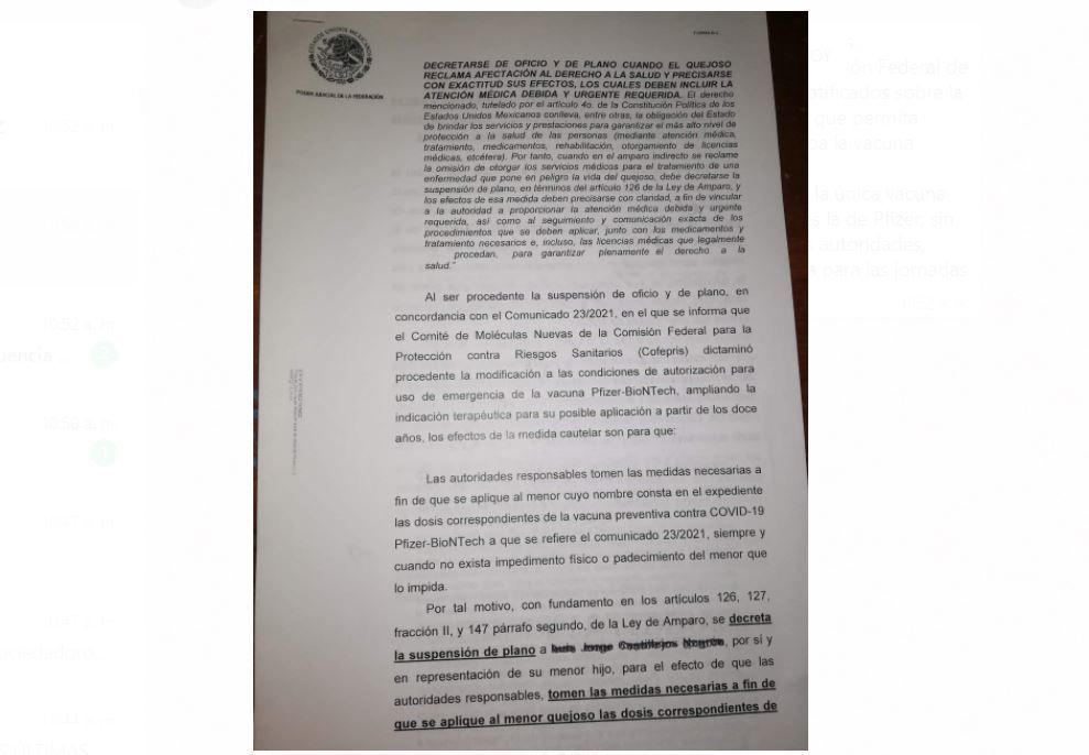 Niño de 12 años recibirá vacuna contra el coronavirus covid-19