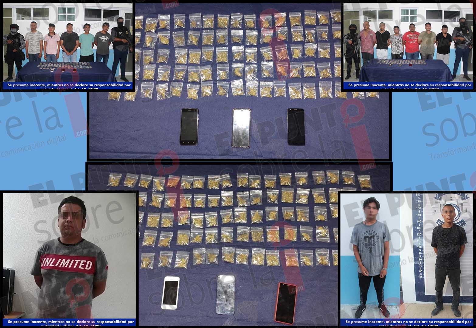 Operativos en zona turística de Playa del Carmen, permiten detener a 14 personas, entre ellas un menor