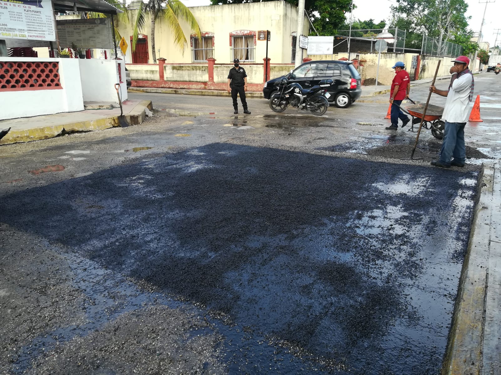 Ataque frontal a baches en Valladolid