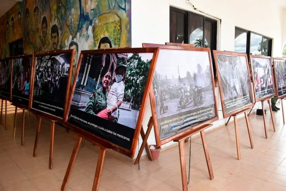 Exposición fotográfica de la Fuerza Armada de México llega a la Zona Maya