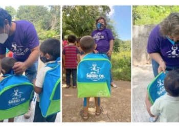 Fundación lleva kits escolares a niños indígenas de las localidades de Hobompich y Yotzonot Nuevo en Carrillo Puerto