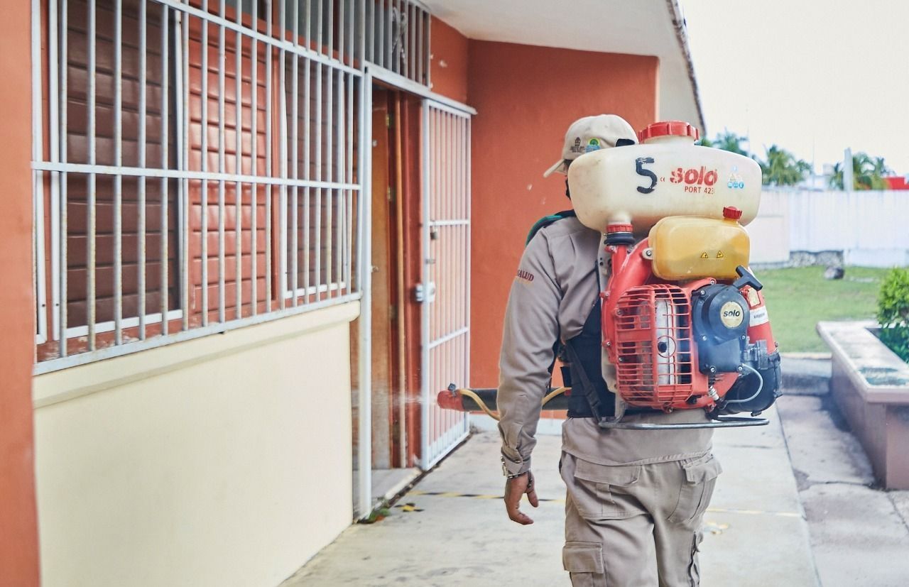 Autoridades sanitarias desarrollan programa de control larvario en escuelas de Cozumel