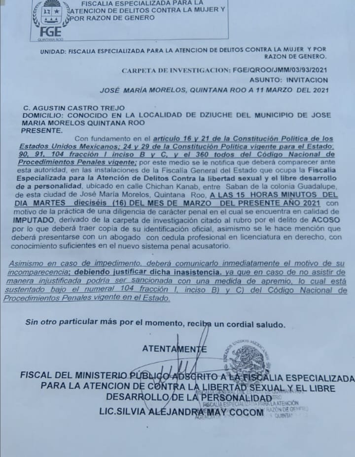 Se revela otro funcionario acosador en gobierno de Erik Borges