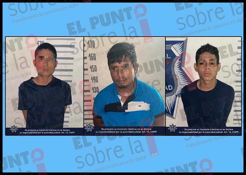 Detienen en Playa del Carmen a tres sujetos con armas de “balines” e identificaciones oficiales falsas