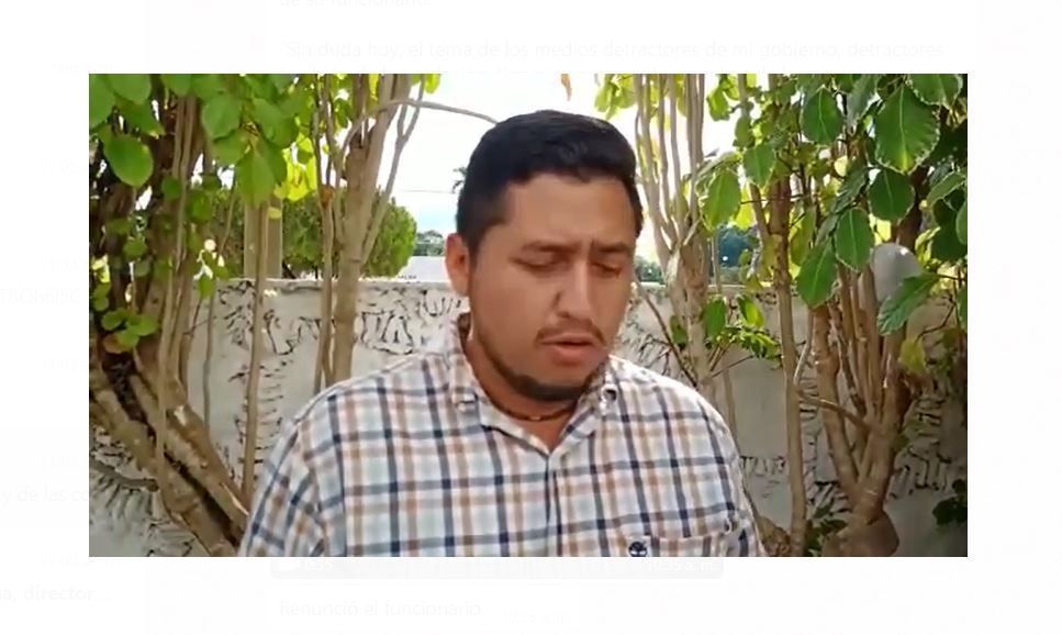 Renuncia David Vega director de Servicios Públicos, se declara inocente
