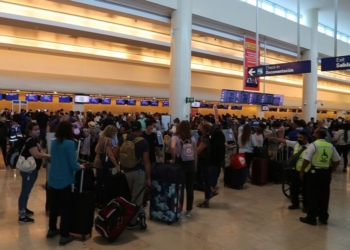 El aeropuerto de Cancún, con 462 operaciones este día y una conexión con 72 destinos, 54 de ellos del extranjero